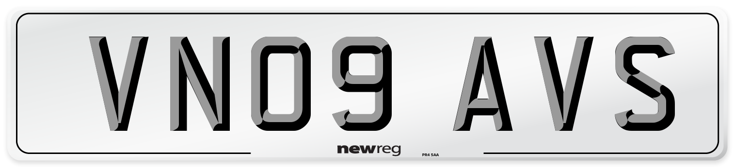VN09 AVS Number Plate from New Reg